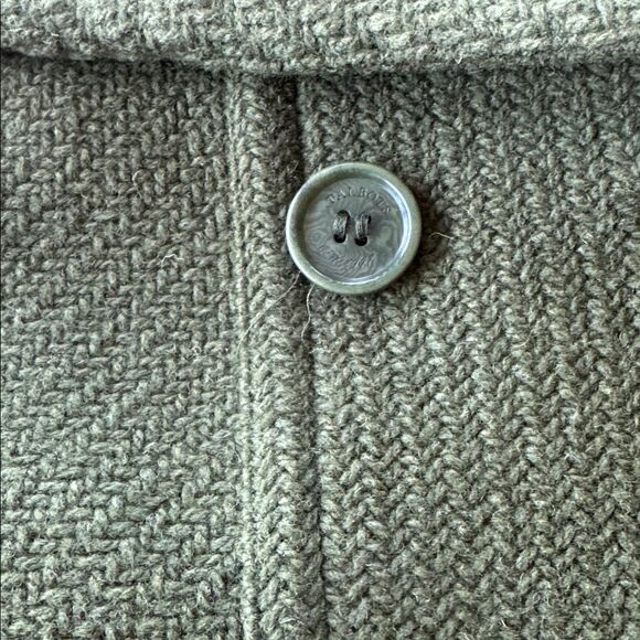 Talbots Women’s Green Wool Blend Pea Coat 3/4 Sleeve Chic Cropped Jacket Size 10 - Picture 12 of 15